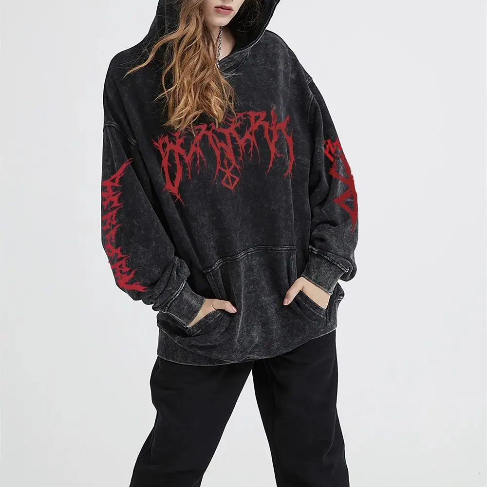 ex Anime Berserk Printed Sweatirt Casual round Ne Hoodie Comfortable Streetwear for Men And Women