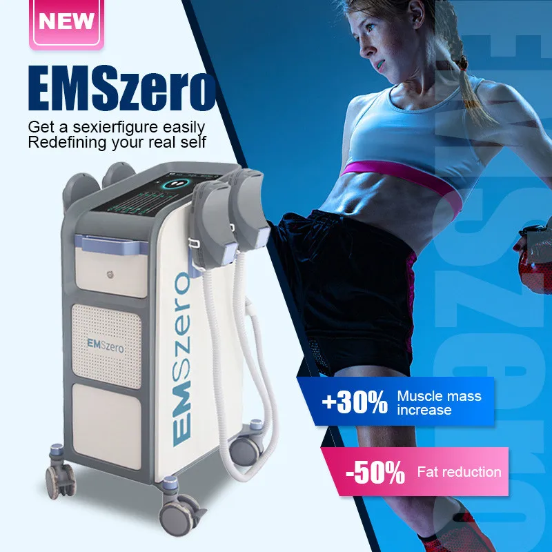 

EMSzero RF Body Sculpting Machine 4 Handle Neo Emsslim Neo Electromagnetic Build Muscle Stimulator Fat Burning Reduction Machine