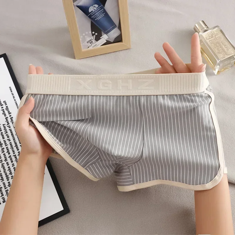 Summer New Style Men's Slim Fit Breathable Underwear Multicolor Mid Waist Simple Design Boxer Shorts Comfortable Cotton Briefs