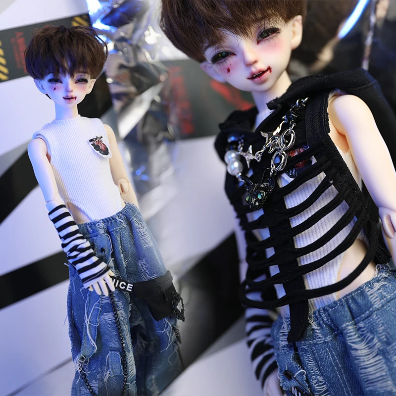 

Одежда для куклы BJD, подходит для 1/4 размера, джинсовый комбинезон, подтяжки, Одежда для куклы BJD, аксессуары для кукол 1/4