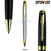 STONEGO Metal Ballpoint Pen, Black Ink Medium Point 1.0mm Smooth Writing Retractable Ball Point Pen Business Signature Pen 2