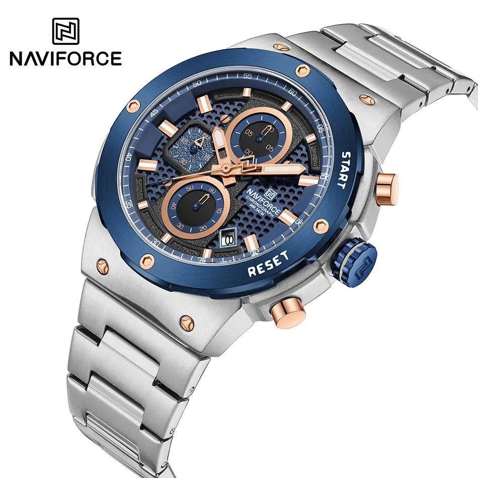NAVIFORCE Sports Watch For Men Waterproof Luminous Chronograph Man ...
