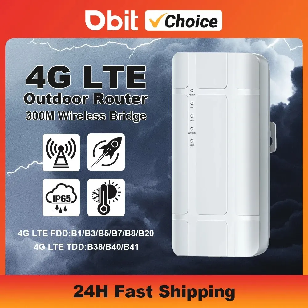 Dbit Outdoor Wifi Router Modem 4G Wifi Sim Card Impermeabile Lte Router Supporto 24V Poe Power Supply 32 Terminale Utente