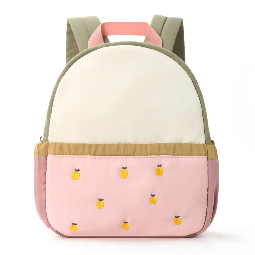 New Polyester Embroidery Shoulders Bag Large Capacity Multicolor School Bag Washable School Student Backpack Kids Children 1