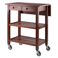 Wood Jonathan Drop Leaf Kitchen Utility Cart, 1