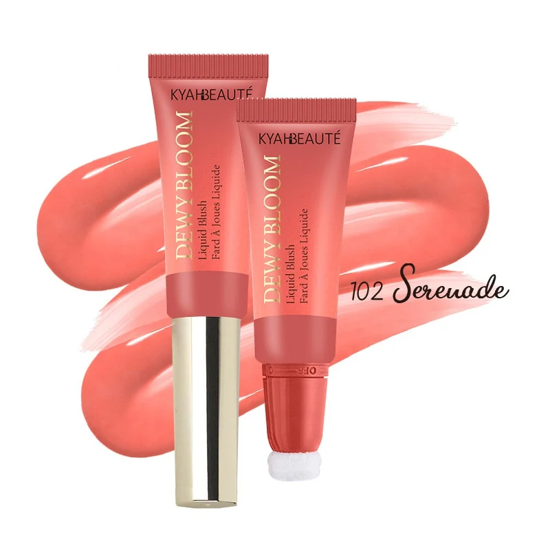 

Sdotter 5 Colors Face Liquid Blush Eyeshadow Cheeks Makeup with Cushion Applicator Lightweight Soft Maquiagem Waterproof Smooth