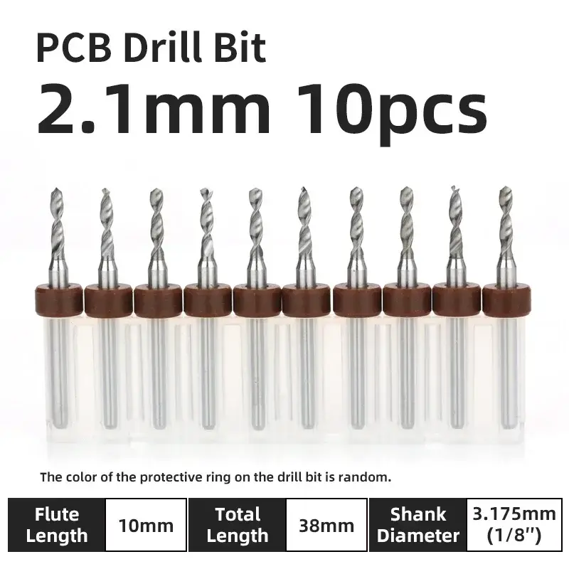 10pcs PCB Drill Bit Set Carbide Micro Drills For Printed Circuit Board 1/8" Fixed Shank Mini CNC Tungsten Steel Bits 0.1-3.175mm image 22