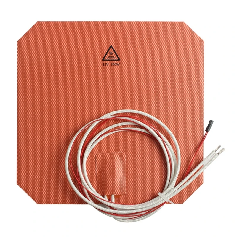 

3D Printers 12V 200W Silicone Heating Pad Heater Square Heat Bed for Anycubi