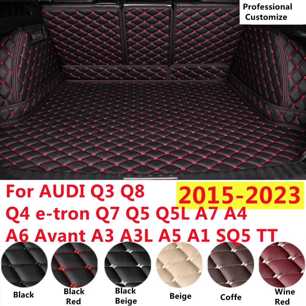 

SJ Full Set Custom Fit For Audi Q3 Q4 e-tron Q8 Q7 Q5 Q5L A7 A6 Avant A4 A3 A5 A1 SQ5 TT Car Trunk Mat Tail Boot Tray Liner Rear