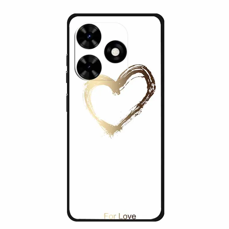 Luxury TPU Silicone Soft Back Cover with Floral Design - Shockproof Phone Case