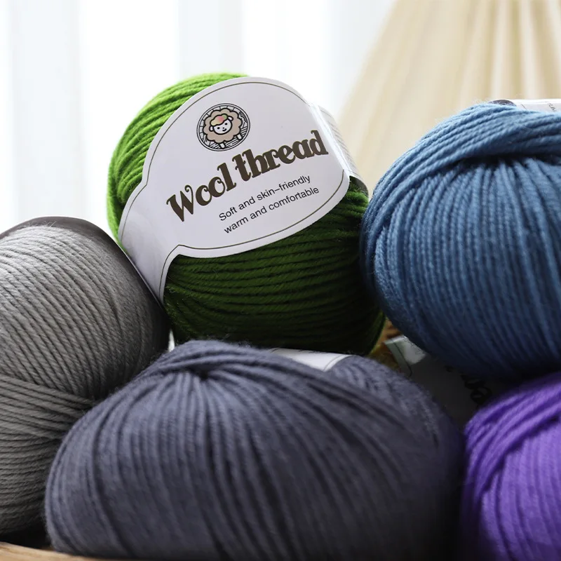 Warm 70% merino wool blend thread handmade DIY sweater scarf anti-pilling wool ball 5