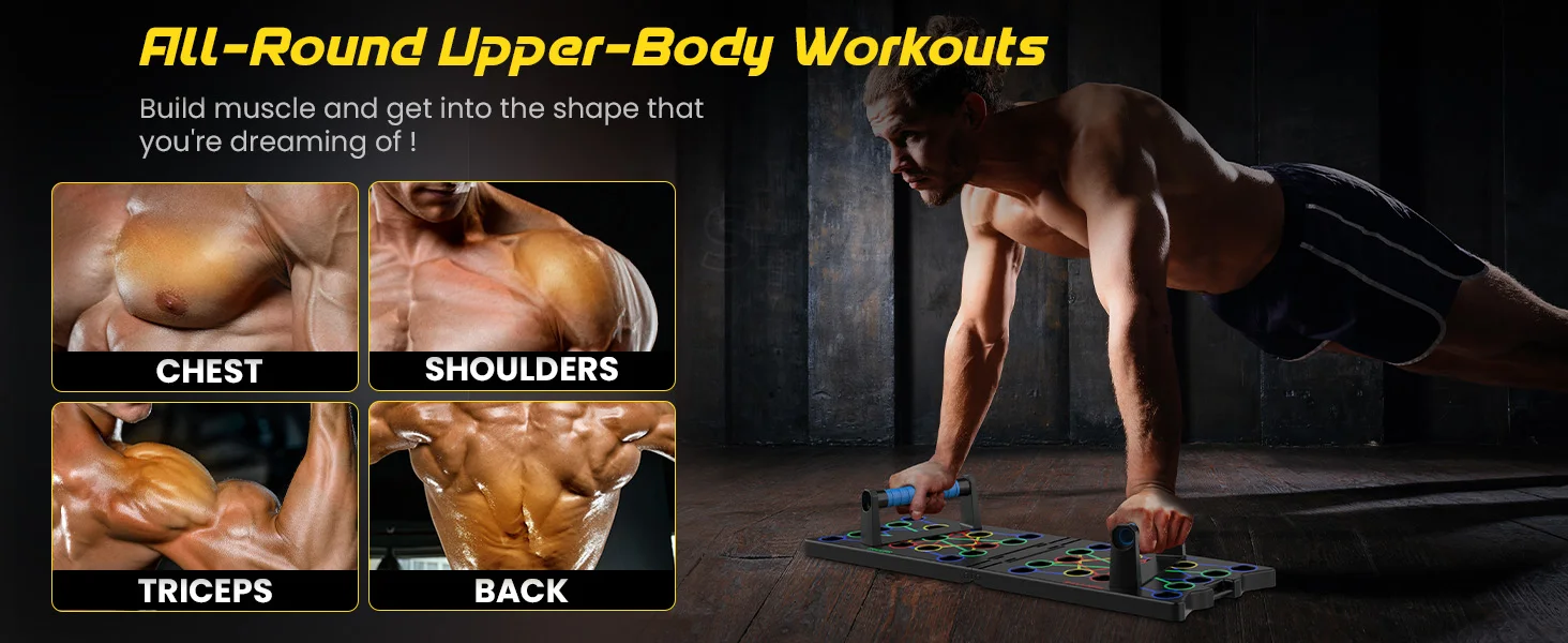 Portable Multifunctional Push-up Board - Fitness and Muscle Training Device Home Workout Set Foldable Push Up Bar Resistance