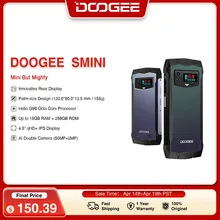 World Premiere DOOGEE Smini Rugged Phone 4.5? qHD Display 8GB+256GB Innovative Rear Display 3000mAh 18W Fast Charging Phone