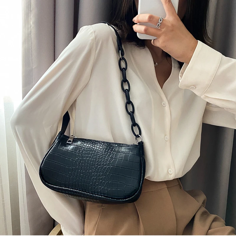 

New Trend Women's Shoulder Bag PU Leather Milk Tea Color Underarm Bag 2022 Fashion Elegant Sling Handbag Zipper Small Square Bag