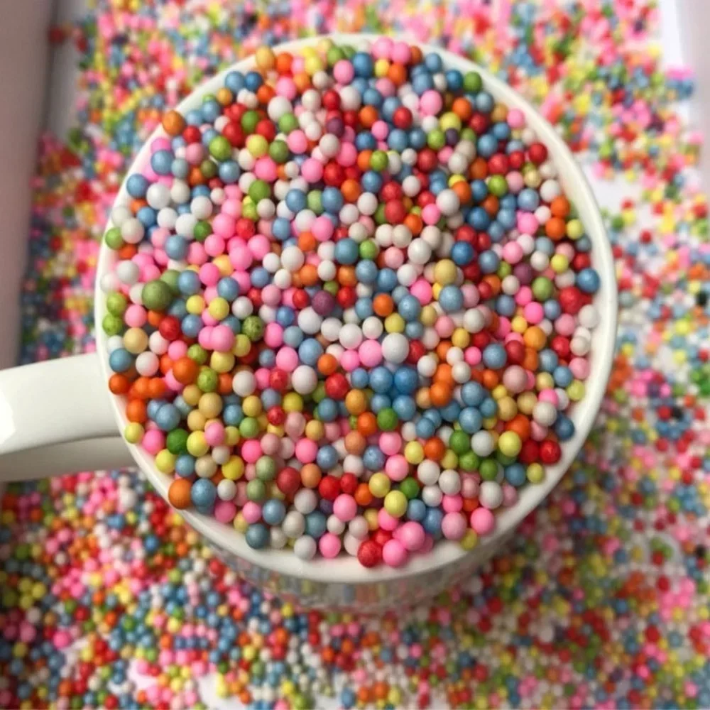 14000Pcs Polystyrene Filler Styrofoam Balls Bottle DIY Snow Mud Accessorie Small Tiny Foam Beads for Gift Box Balloon Decoration