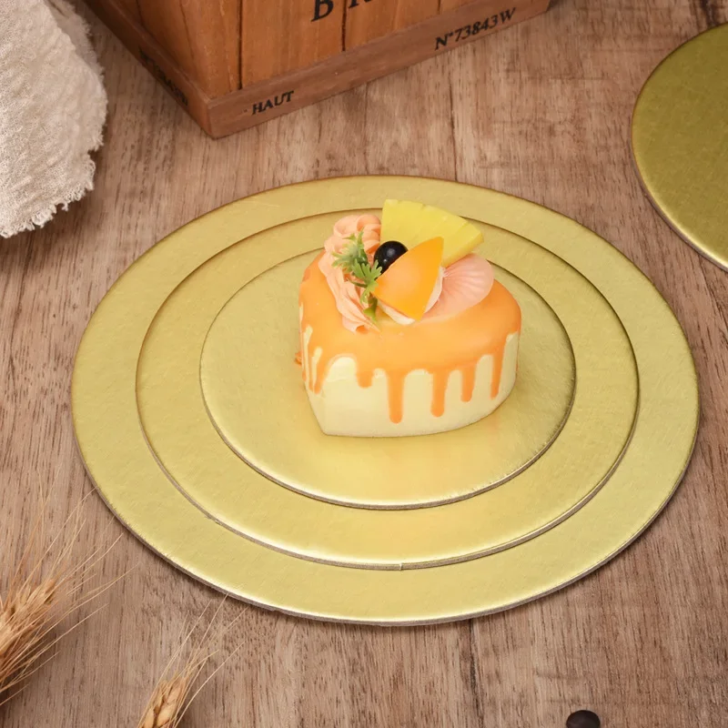 10/16/22/26cm Golden Round Cake Board Circle Cardboard Base for Cake Decorating Supplies Party Cupcake Dessert Tray Tools cake decorating tools cake making tools cake baking tools