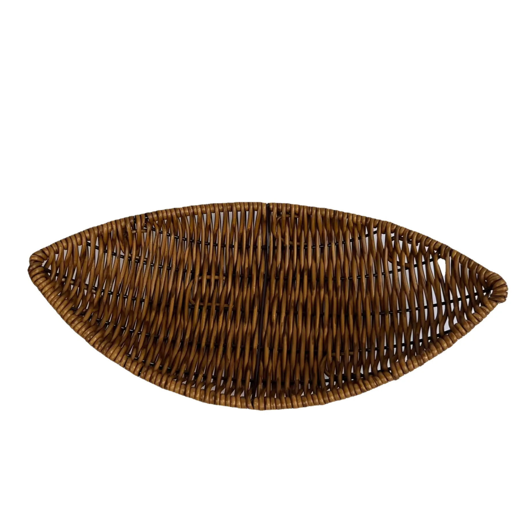 3PCS Fruit Dish Weaving Creative KTV Restaurant Snacks Dim Sum Basket French Fries Basket Desktop Storage Basket Rattan Weaving 5