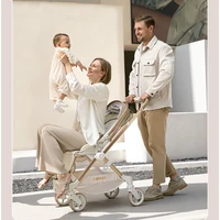 Poussette bébé luxueuse réversible avec siège réglable, pliable, pour nouveau-né et nourrisson, position haute 6