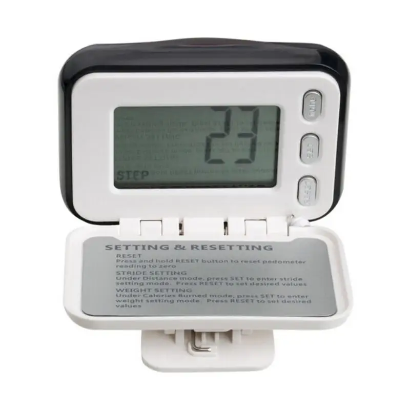 Walking Step Counter Calorie Tracker With Large LCD Display Solar Powered Pedometer With Waist Clip Track Steps For Men Women