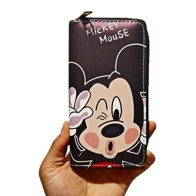 Disney2022 New Mickey Women's Wallet Cute Mini Coin Purse PU Zipper Multifunctional High Quality Luxury Fashion Women's Wallet 20-10-2.5cm
