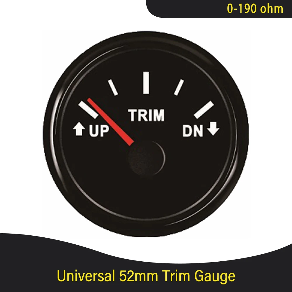 2 Inch Marine Trim Gauge Meter Updn Inboard Outboard Engine 0190ohm