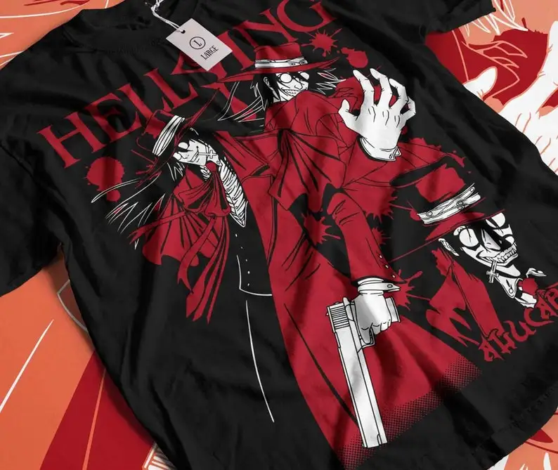 

Футболка унисекс Ultimate рубашка с вампиром, аниме Hellsing