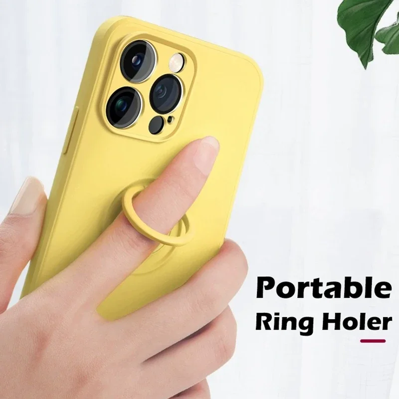 Elegant Liquid Silicone Ring Holder Case with Bumper Cover