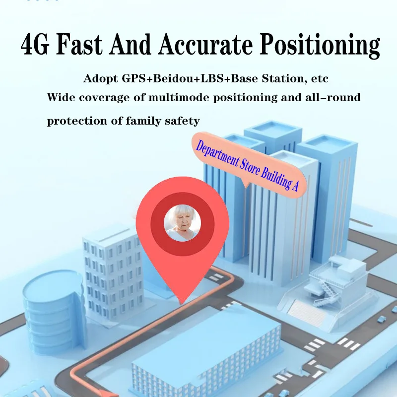 4G Mini SOS Pendant GPS Locator IP67 Waterproof Fall Alarm GPS Tracker Anti-Lost Safety Tracking Device For Elderly Children