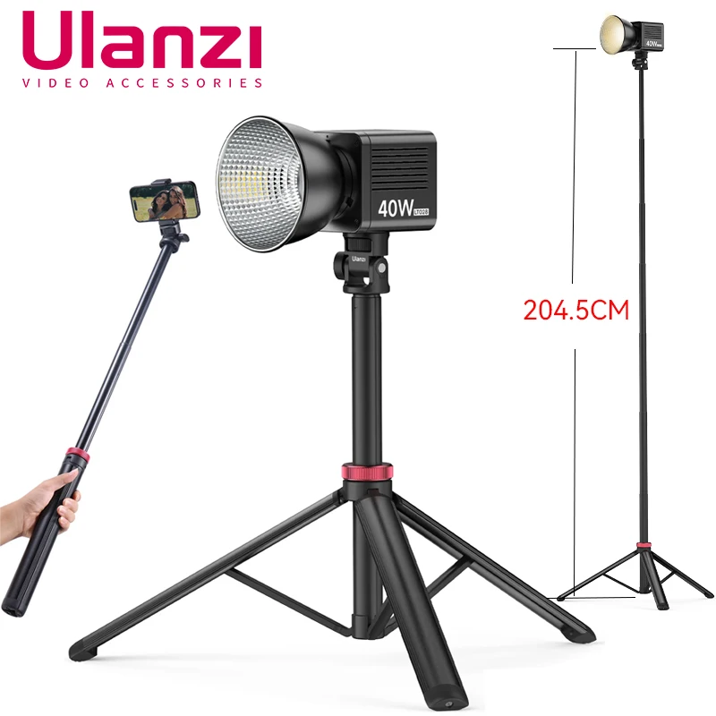 Ulanzi MT-79 2M Portable Universal Tripod Aluminum Alloy Lamp Holder Support LT028 Fill Light Lightweight Camera Action Camera zomei q111 professional portable travel aluminum camera tripod