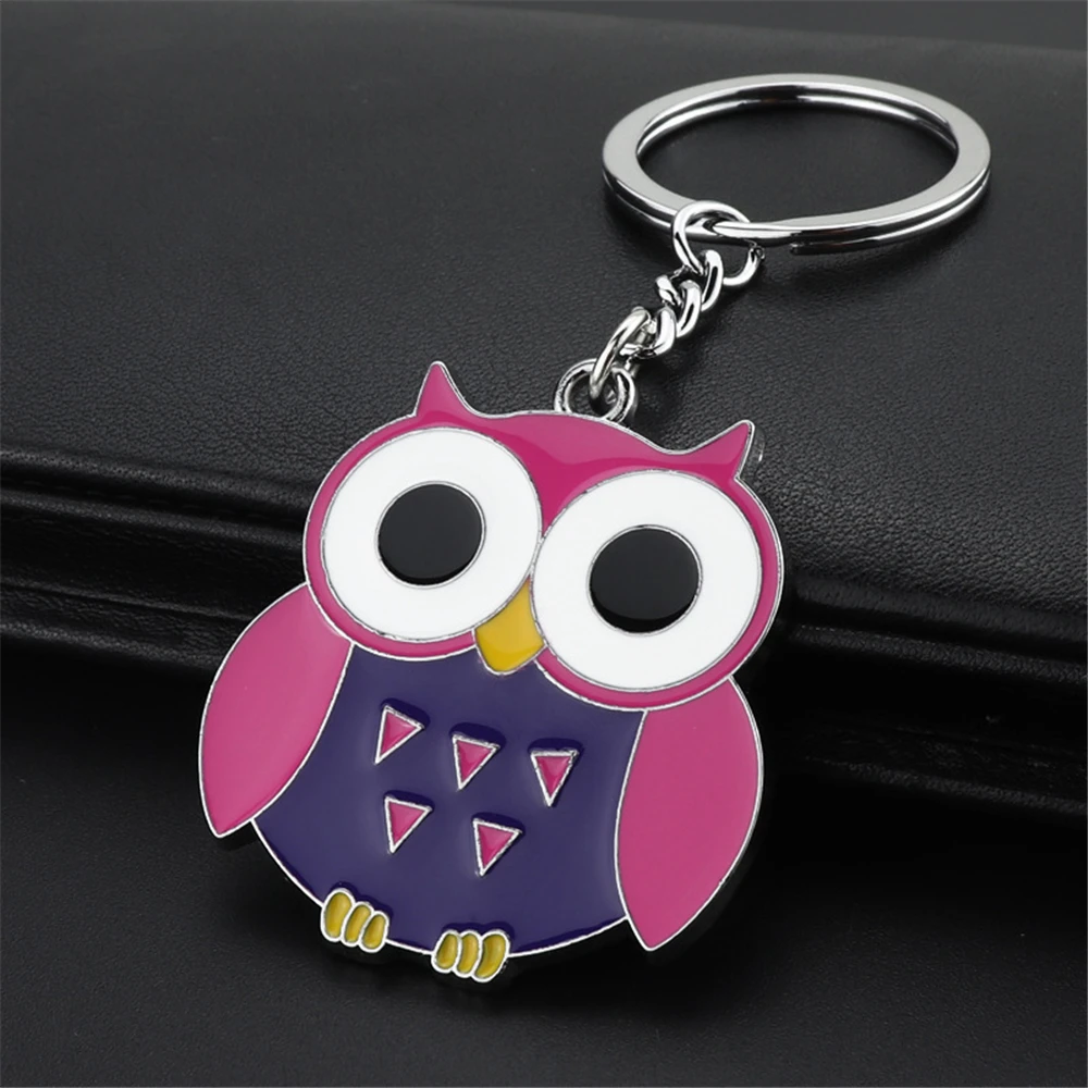 New Cute Owl keychains Charms Cartoon Unisex Key Ring Gift Women - Main Image