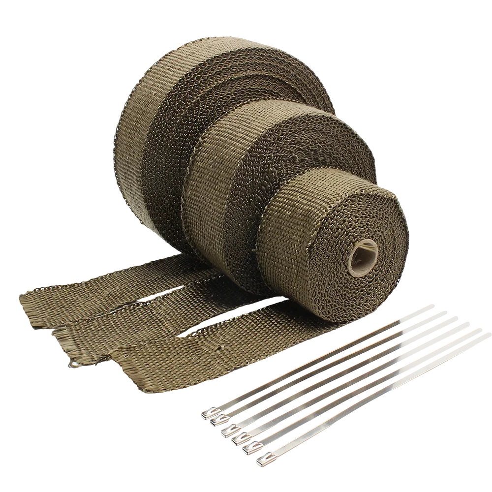 Exhaust Heat Wrap Tape Motorcycle Sports Muffler 5cm 5M 10M 15M Heat Shield Stainless Ties Dirt Bike Car