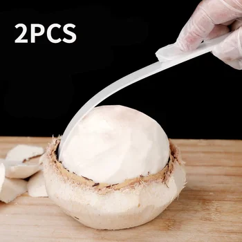1/2PCS Coconut Meat Removal Soft Knife Plastic Coconut Tool Opener Convenient Sturdy Long Handle Coconut Opener Kitchen Gadgets 1