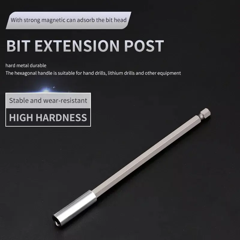 Electric Drill Attachment Tool Accessories Hand Electric Drill Hexagonal Handle Big Head Pop-up Quick-off Self-Locking Connecting Rod Lengthened