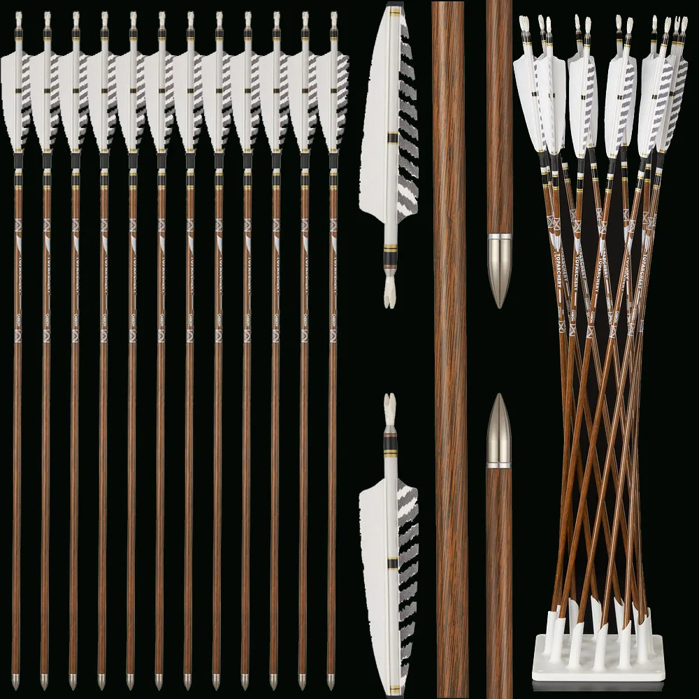 Flèches carbone pur 32 pouces spine 400-600 - 6/12/24pcs pour arc recourbé/chasse pêche
