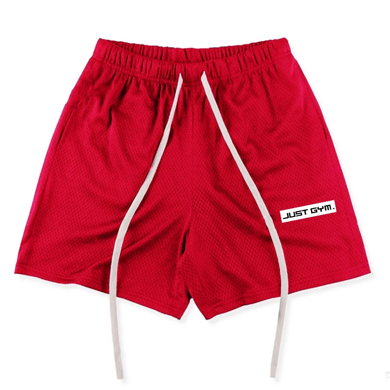 Men's lightweight mesh breathable fitness shorts summer sports casual pants