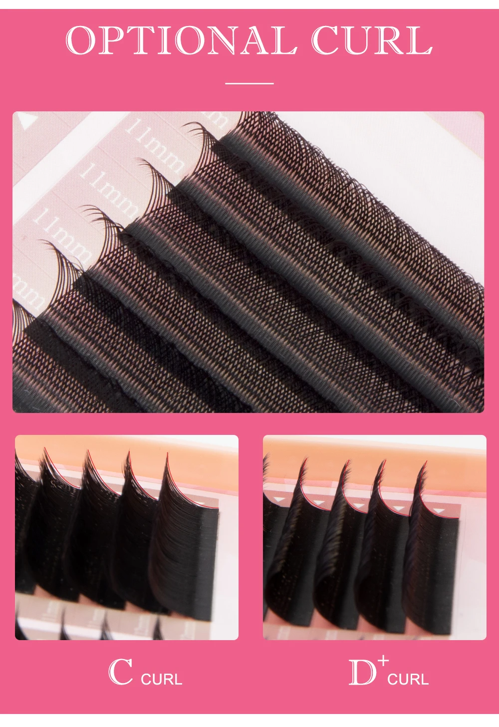 Y-förmige vorgefertigte Wimpernverlängerungen für den Salon, einzelne Wimpern B C D+ Curl 2D YY Lashes, weiche, leichte Y-förmige künstliche Wimpern – Detail 3