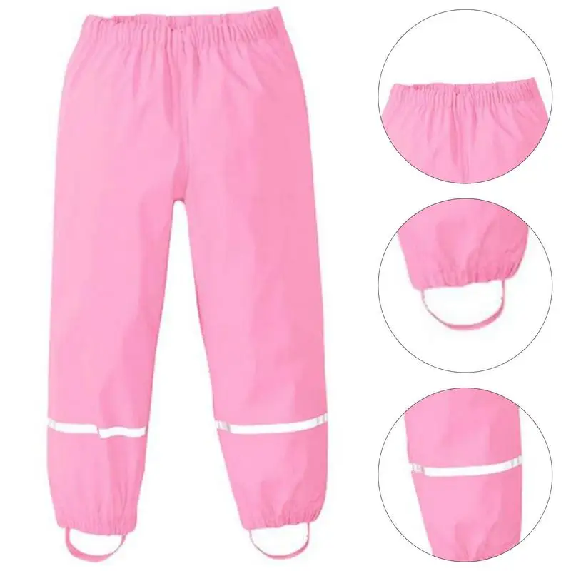 Men Women Hiking Pants Trekking Climbing Camping Reflective Waterproof Pants Outdoor Sports Quick Dry Mountain Rain Trousers