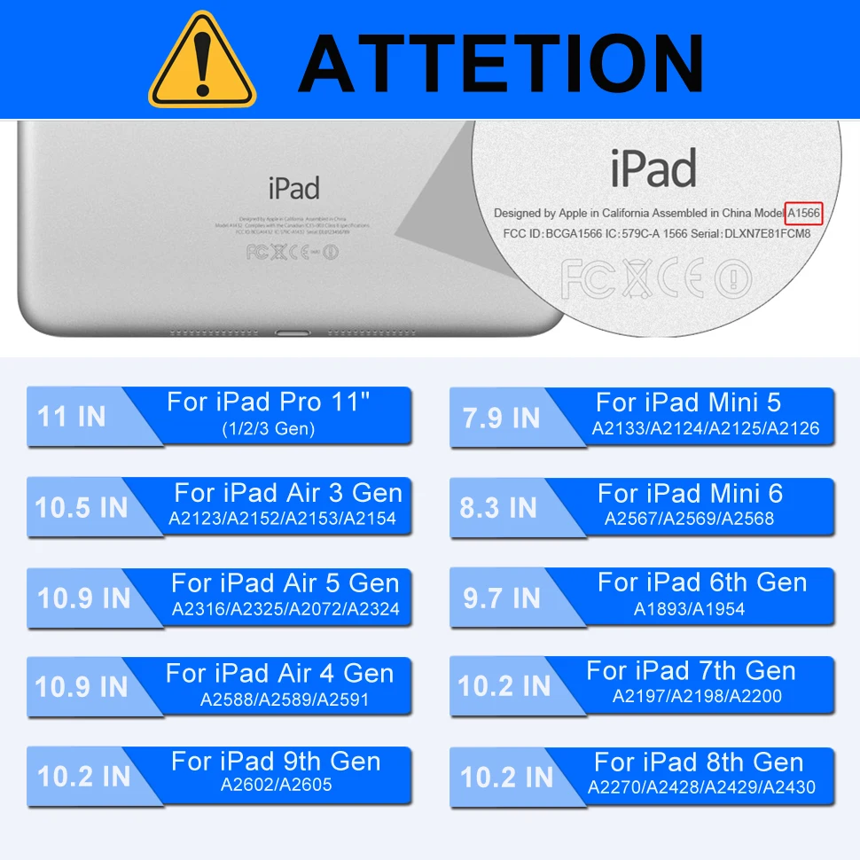 para Ipad 9th 10th Geração Case Funda para Ipad Air Capa para Ipad Pro 11 Air Gen 6th 7th 8th Mini Case Sleeve - Imagem 6