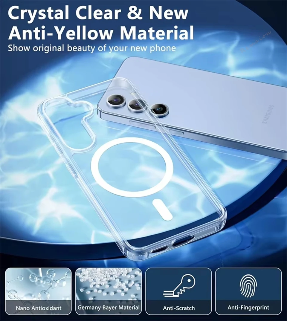 Clear Magnetic Phone Case with MagSafe for Enhanced Charging Protection