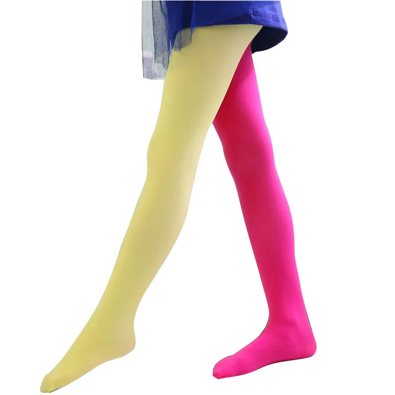 Summer Autumn Children Pantyhose Kids Girls Velvet Stretch Candy Color Dance Tights Color Matching AB Girls Stockings summer autumn children pantyhose kids girls velvet stretch candy color dance tights color matching ab girls stockings