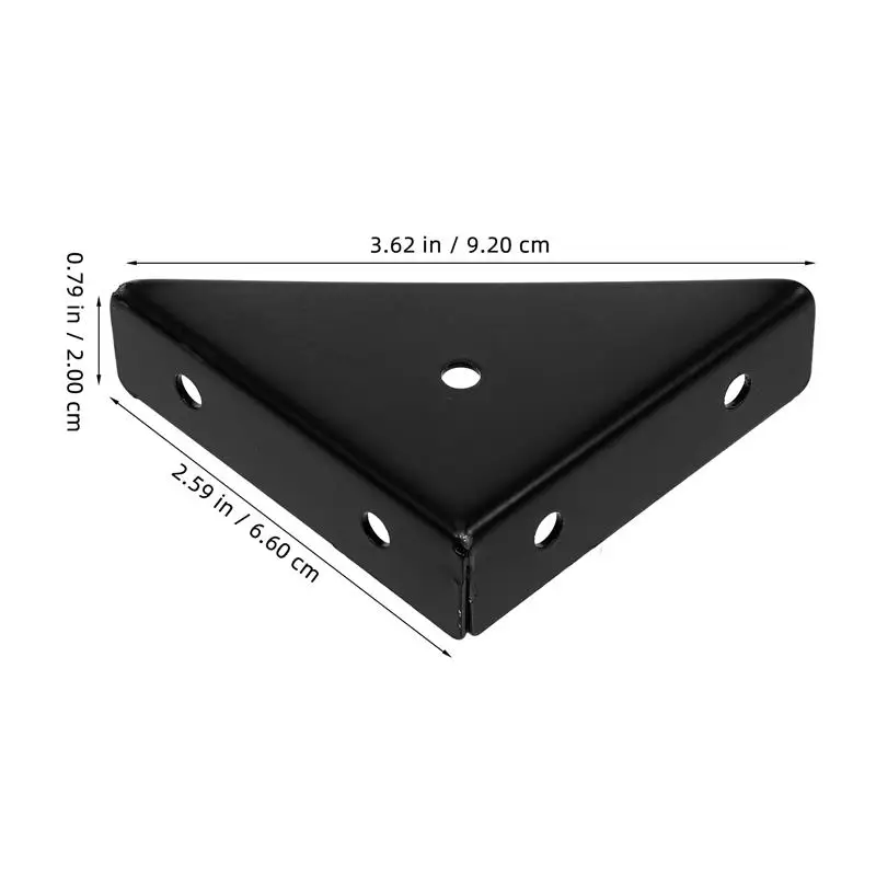 6pcs Thickened Bed Corner Code Three Sides Fixed Furniture Sofa Corner Code Angle Iron Braces Triangle Brackets