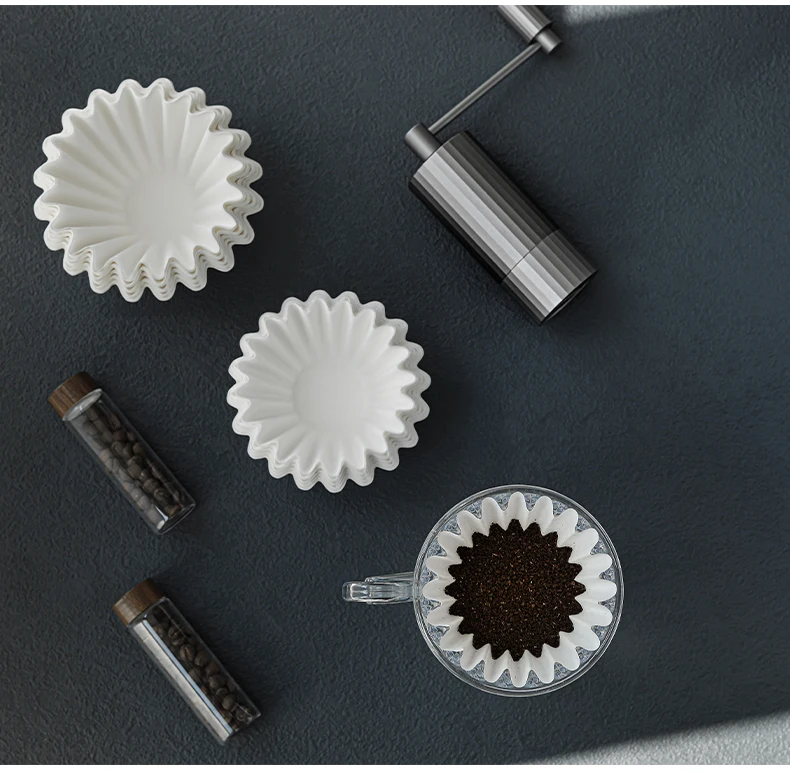 MHW-3BOMBER 50 Sheets of Cake Coffee Filter Paper for 1-4 Cups of Espresso Disposable Casual Home Hand Brewed Coffee Accessories Image 14