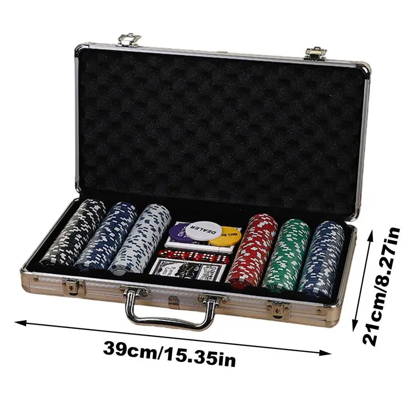 200/300 Piece Texas Hold'em Poker Chip Set for Texas Hold'em Blackjack Boardroom Recreation Entertainment Poker Accessories