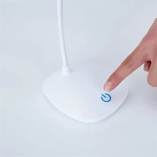 LED 3 단 터치 디밍 독서 램프, USB 충전 플러그인 흰색 따뜻한 눈 보호 학생 테이블 조명, 공부 야간 조명 5
