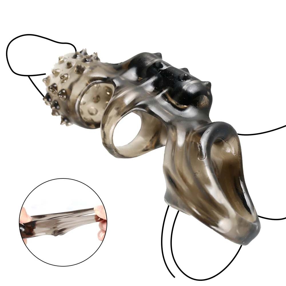 Delay Male Ejaculation Sleeve Vibrating Ring G-spot Stimulator_voghion.com
