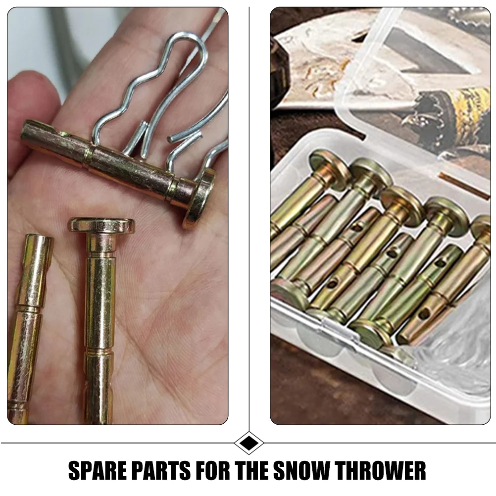 12Pcs Shear Pins Snow Blower Accessories Cotter Pins Replacement Parts Stainless Steel Ice Scraper Snow Sweeper Gear Box Metal
