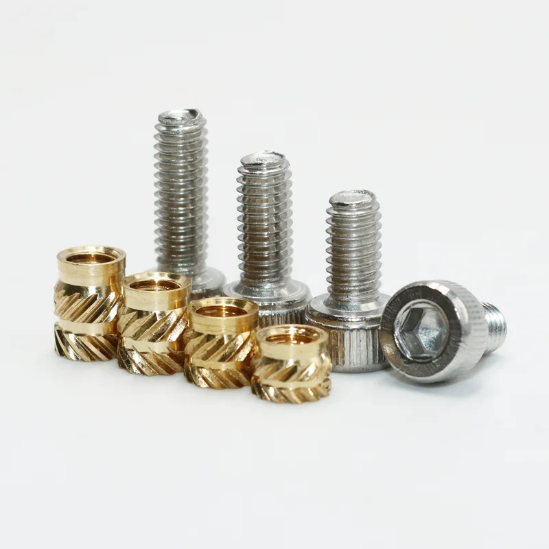 Brass Insert Nut and Stainless Steel Hex Screw Set M2 M3 M4 Embed Copper Heat Soldering Iron Tip Tool for 3D Printer Nut Inserts