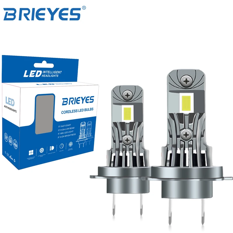 2 шт. подключи и работай, автомобильные лампы для фар головного света H7, 50 Вт, 6500 лм, K, Белый беспроводной вентилятор охлаждения, не требует адаптера