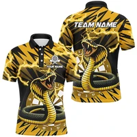Polo graphique fléchettes pour hommes, nom personnalisé, bouton à revers, imprimé en 3D, tendance, surdimensionné, respirant, hauts de sport 2