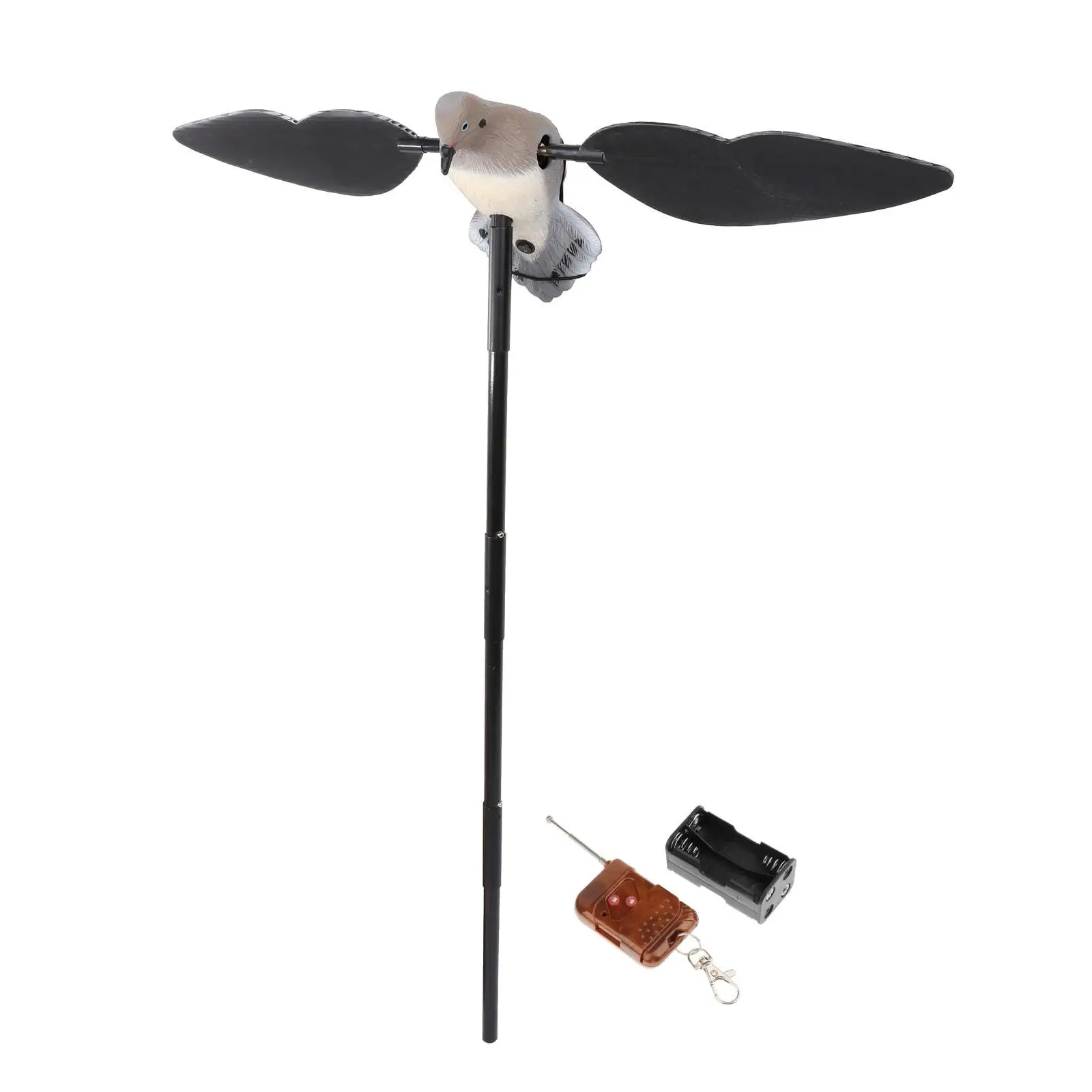 Aile de leurre de colombe avec barre et télécommande - Accessoire de chasse extérieur